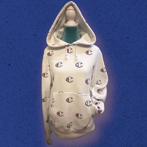 Champion Tops - Champion logo hoodie small